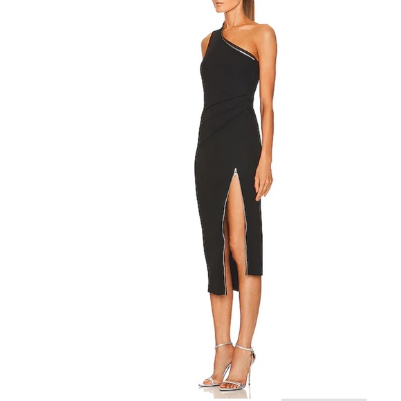 NWT! Stunning Helmut Lang Asymmetric Zip Dress - Picture 4 of 9